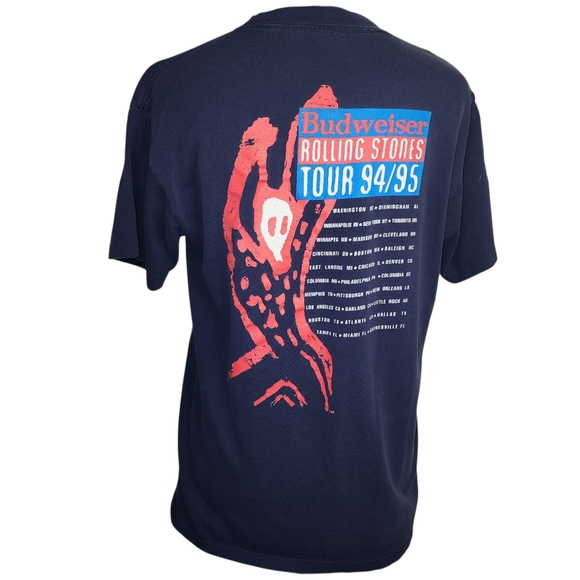 Vtg 1994-1995 Rolling Stones Concert T-shirt  Mens LARGE Made USA Voodoo Lounge - Picture 6 of 12